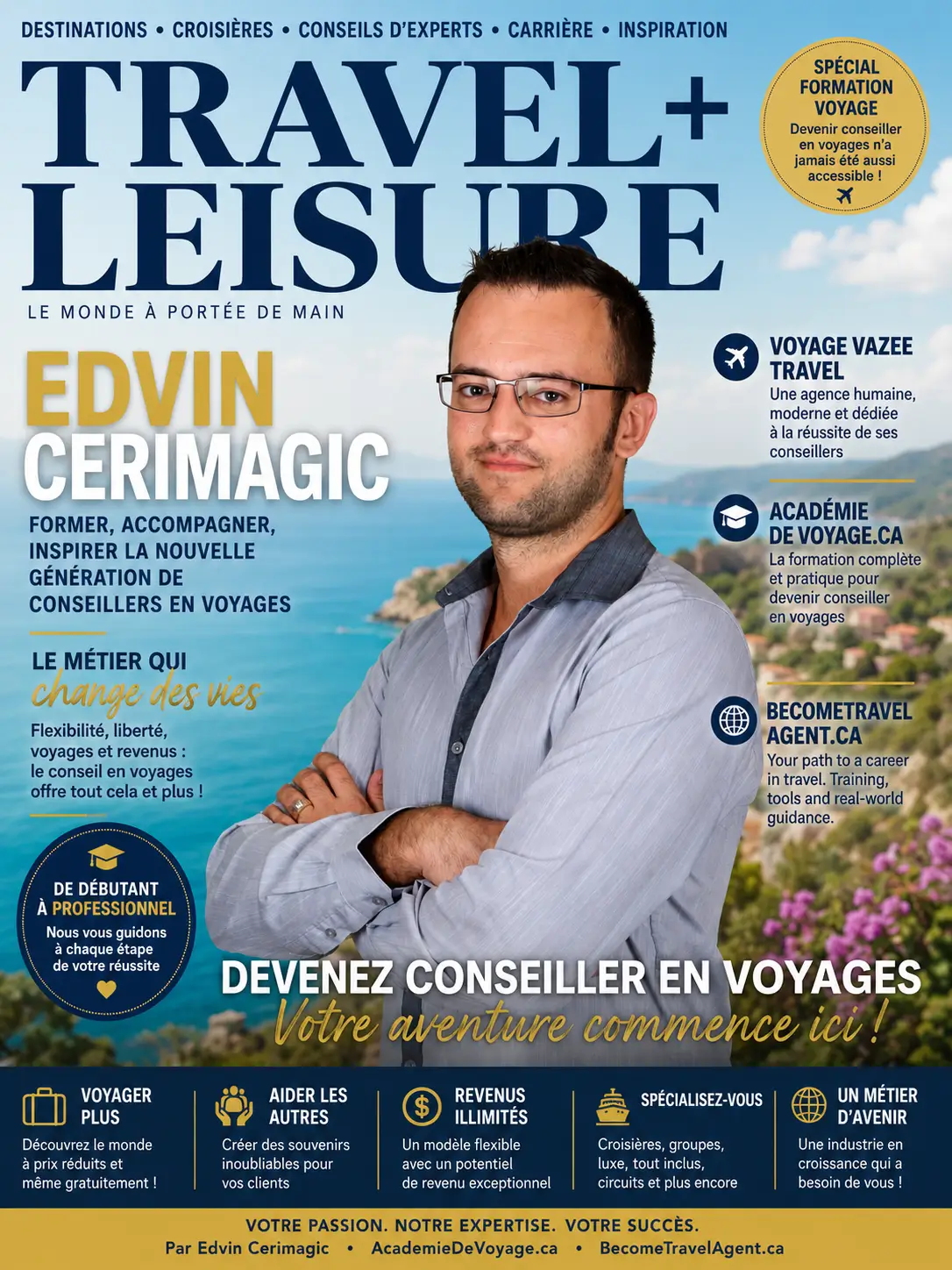 Edvin Cerimagic, fondateur de l’Académie de Voyage et propriétaire de Voyage Vazee Travel